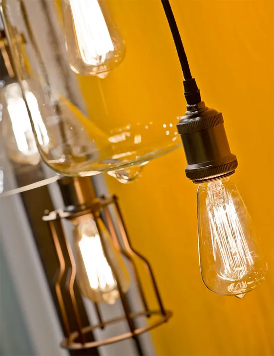 Lampa wisząca metalowa RIGA - czarny