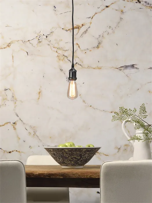 Lampa wisząca metalowa RIGA - czarny