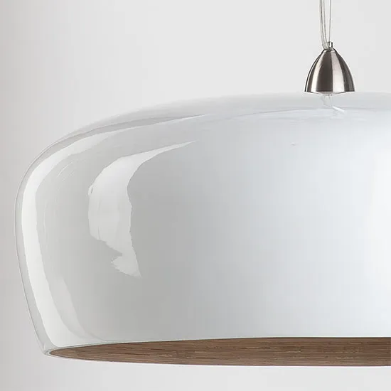 Abażur bambusowy do lampy HANOI 60x25 - biały