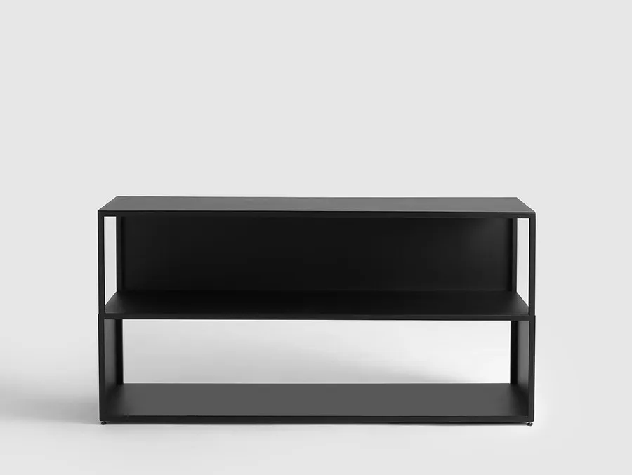 Regał HYLLER SIDE METAL 150x75 - czarny