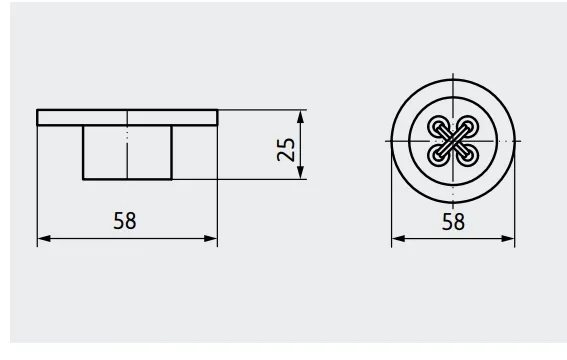 Uchwyt Dziecięcy SM8257F-58 Biały Guzik