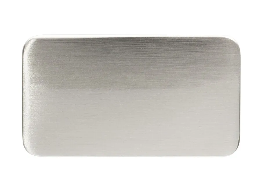 Gałka prostokątna 2411 - efekt stali szlachetnej / 58 mm
