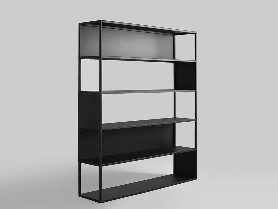 Regał HYLLER SIDE METAL 150x180 - czarny