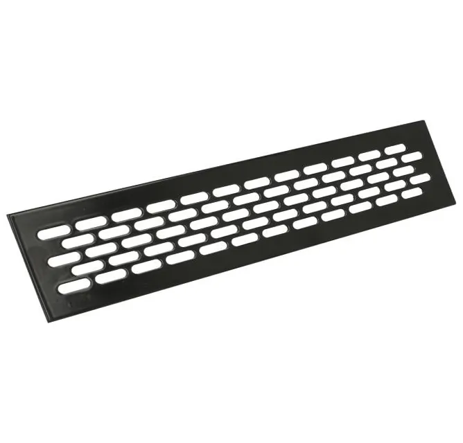 Kratka wentylacyjna 60x484 aluminium C-35 czarny anodowany mat