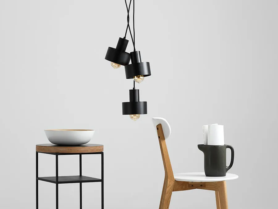Lampa wisząca FAY 3 KOŁO - czarny