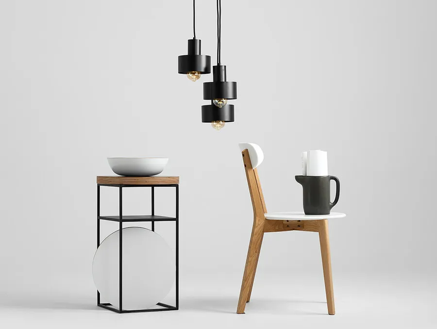 Lampa wisząca FAY 3 KOŁO - czarny