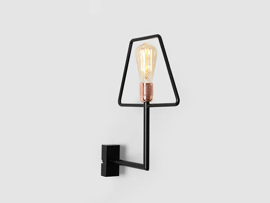 Lampa ścienna FIRKANT WALL - czarny