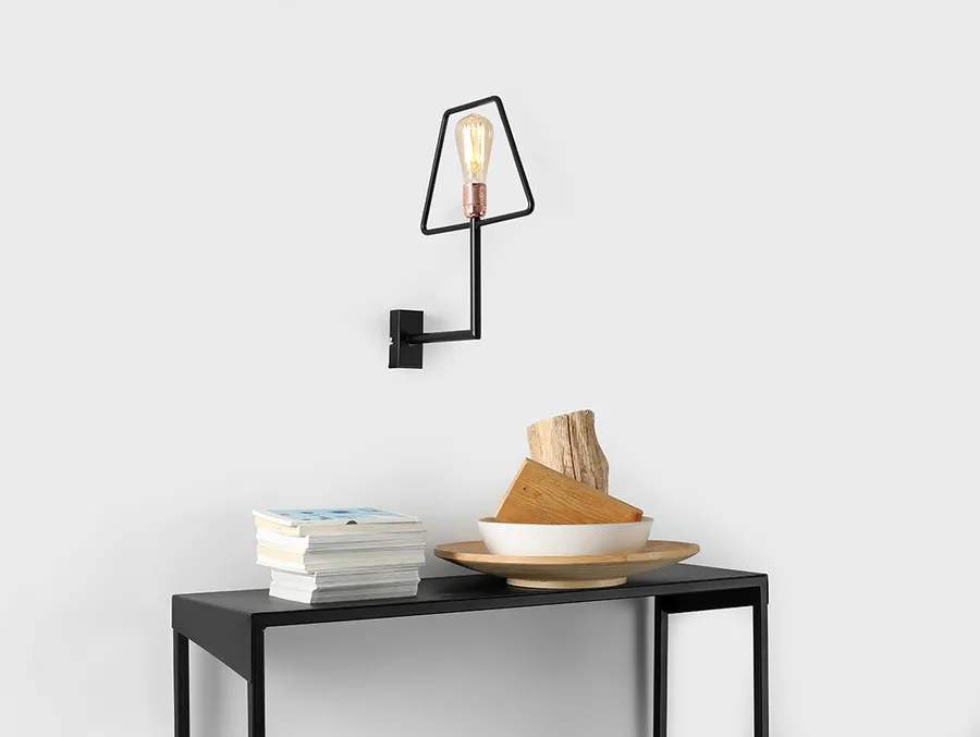 Lampa ścienna FIRKANT WALL - czarny