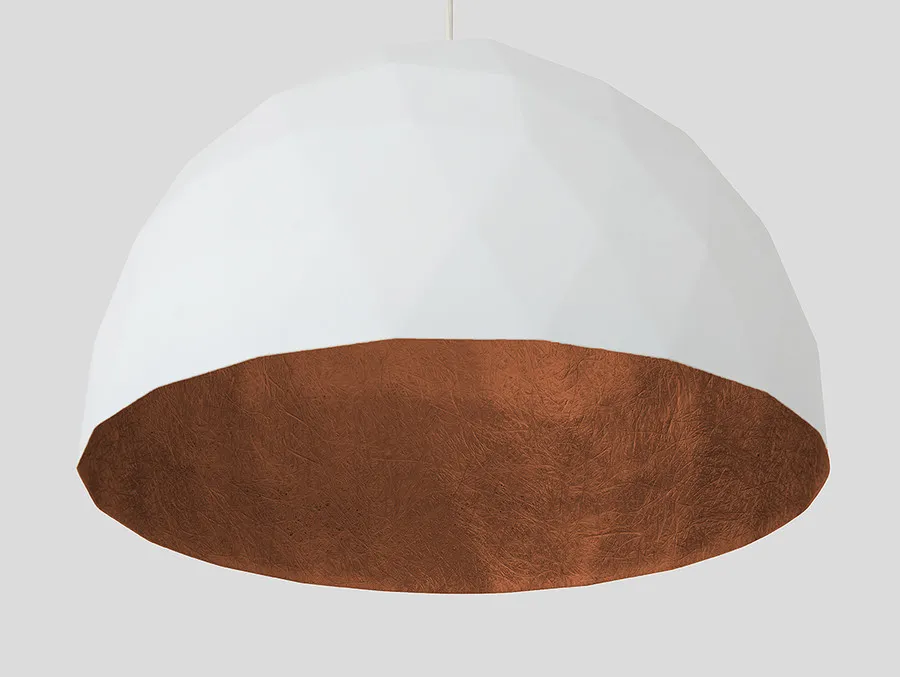 Lampa wisząca LEONARD L - miedziano-biały