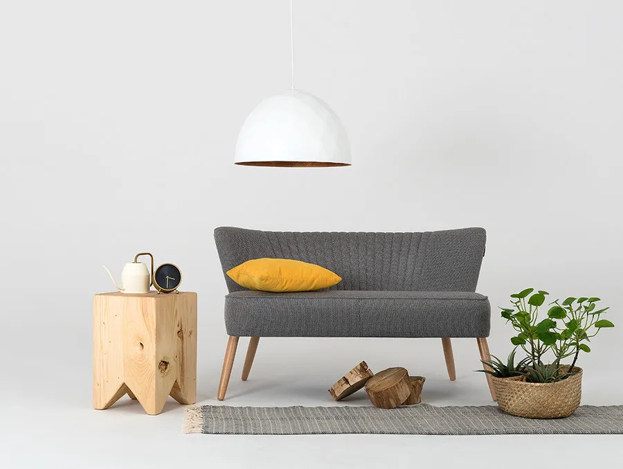 Lampa wisząca LEONARD L - miedziano-biały
