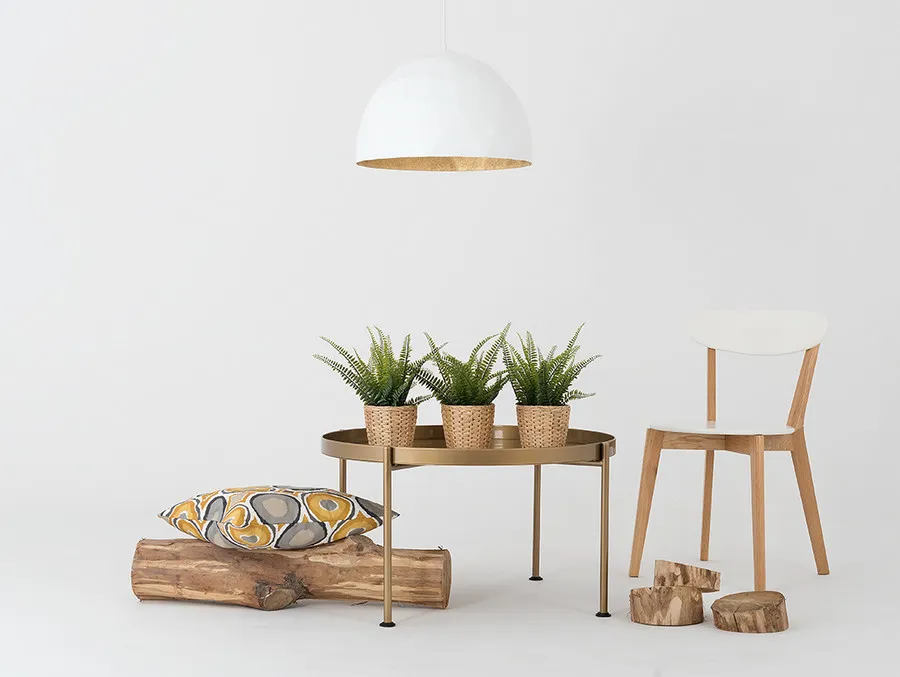 Lampa wisząca LEONARD L - złoto-biały