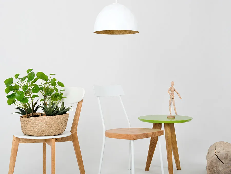 Lampa wisząca LEONARD M - złoto-biały