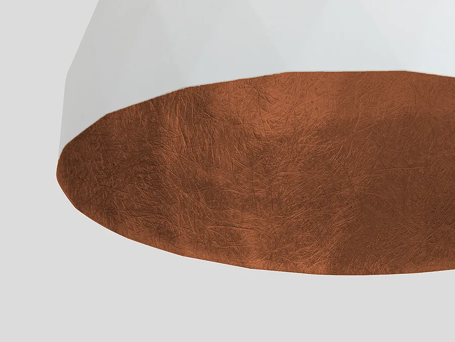 Lampa wisząca LEONARD M - miedziano-biały