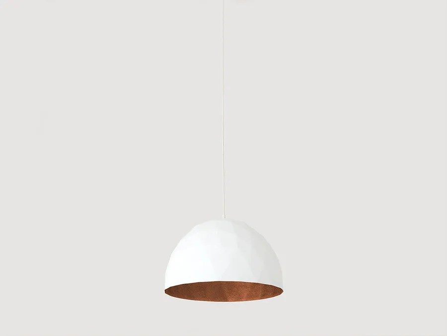 Lampa wisząca LEONARD M - miedziano-biały