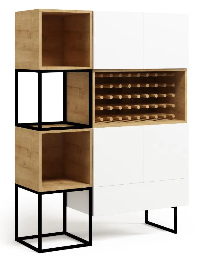 Regał na wino - BOX STEEL