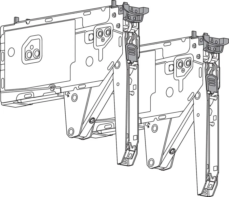 Siłowniki Servo-Drive AVENTOS HK TOP / LF 930-2800 / ciemnoszare zaślepki 