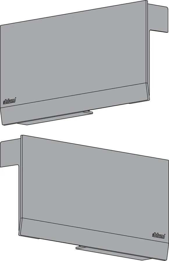 Siłowniki Tip-On AVENTOS HK TOP / LF 1730-5200 / szare zaślepki