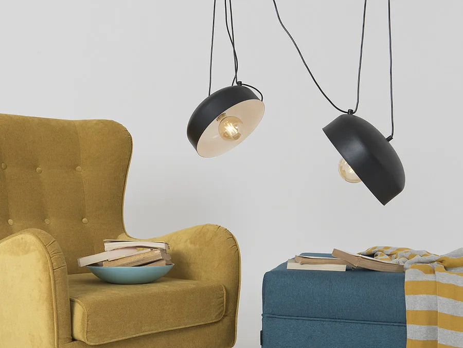 Lampa wisząca POPO FLAT L 2 - czarny