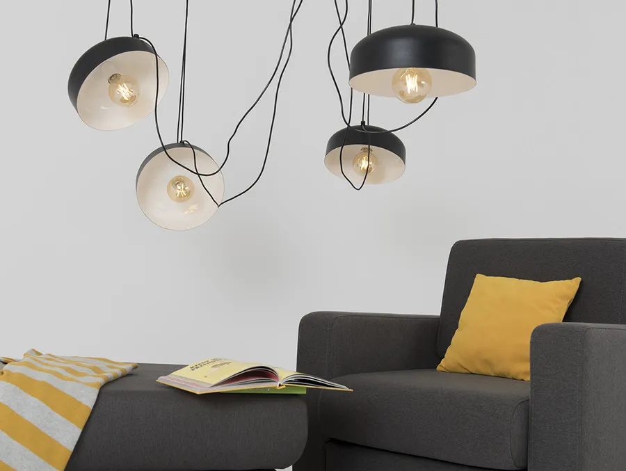 Lampa wisząca POPO FLAT L 4 - czarny