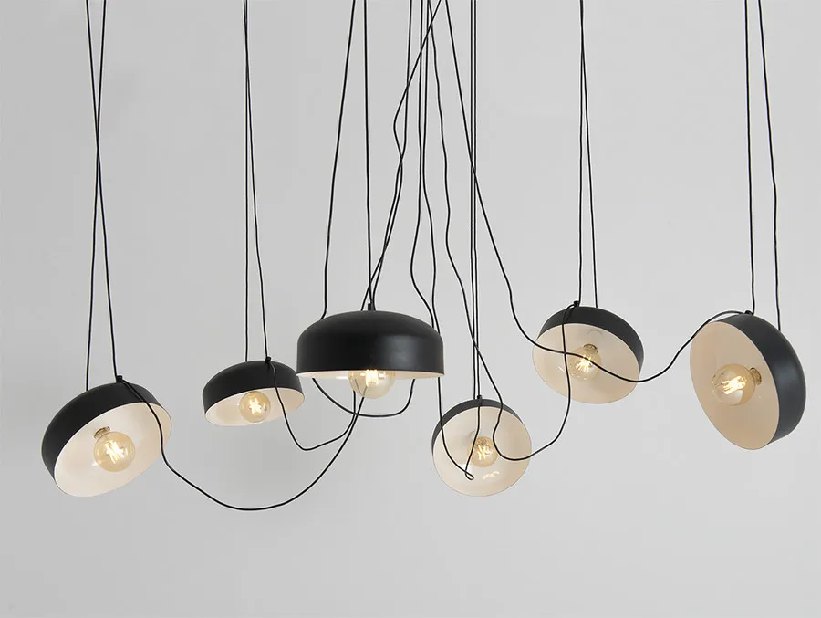 Lampa wisząca POPO FLAT L 6 - czarny
