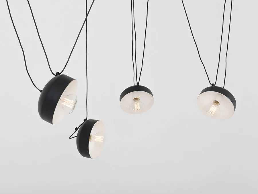 Lampa wisząca POPO FLAT 4 - czarny