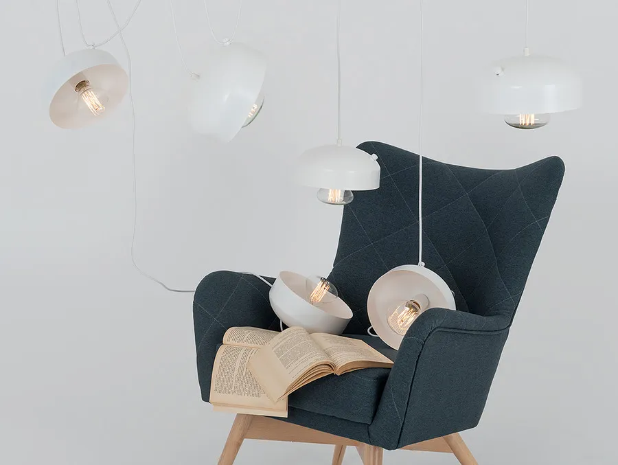 Lampa wisząca POPO FLAT 6 - biały