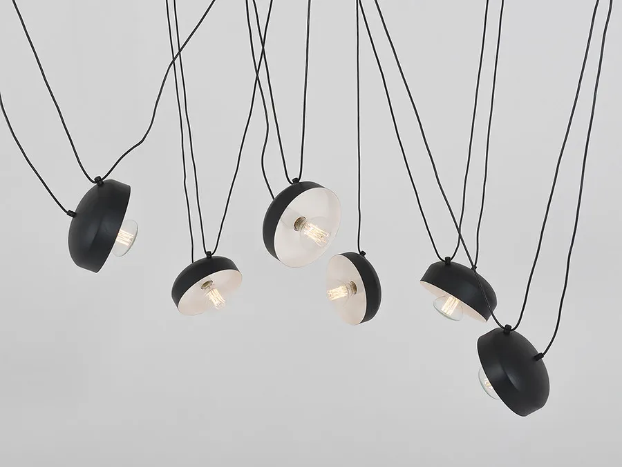 Lampa wisząca POPO FLAT 6 - czarny