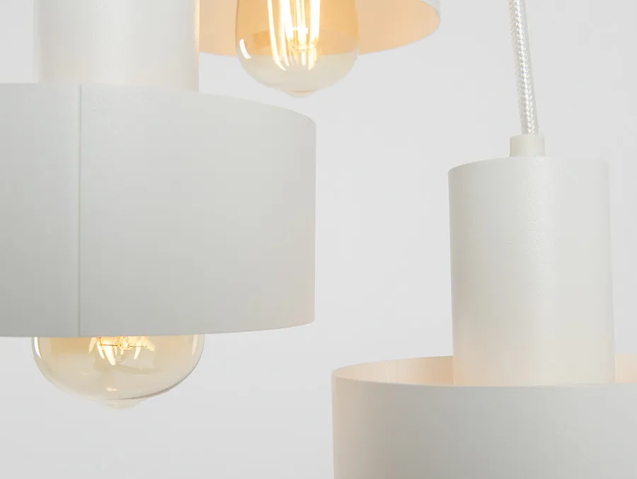 Lampa wisząca FAY 3 KOŁO - biały