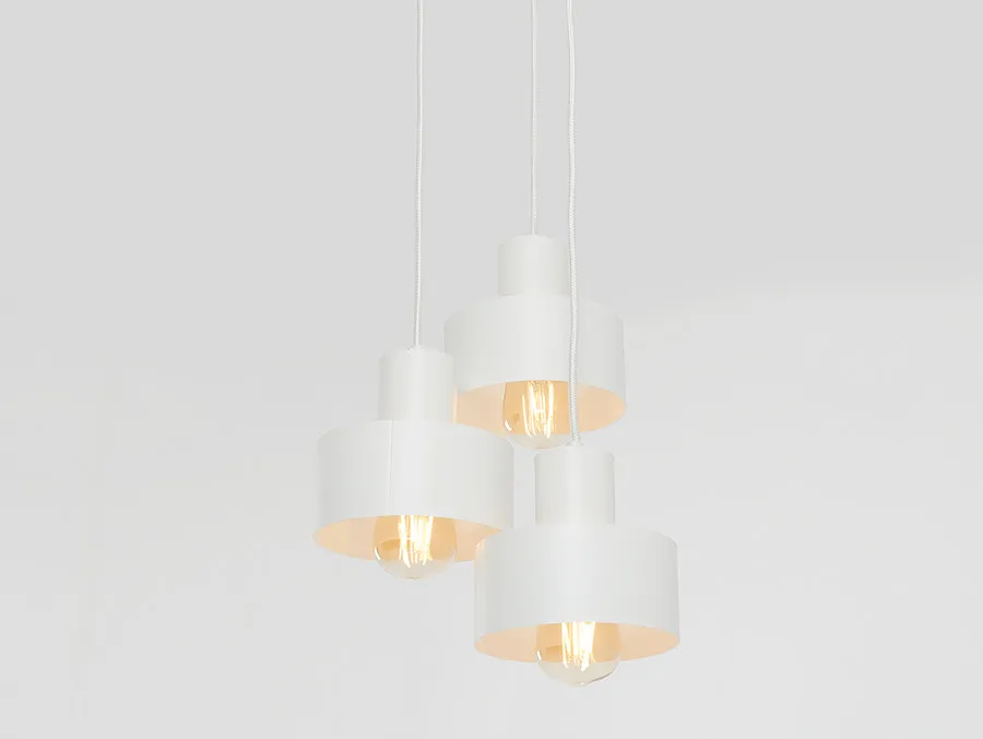 Lampa wisząca FAY 3 KOŁO - biały