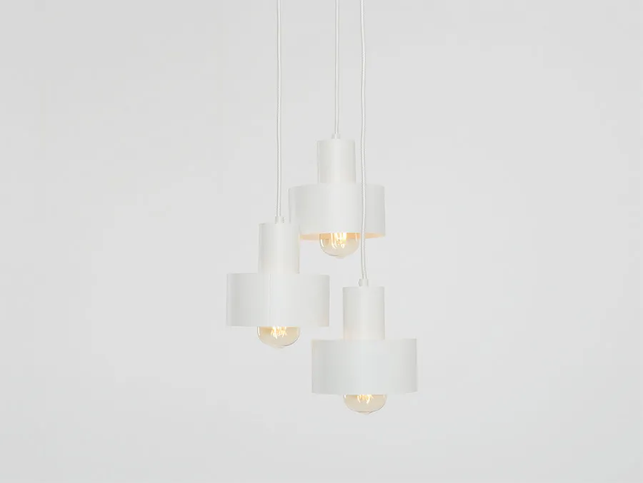 Lampa wisząca FAY 3 KOŁO - biały