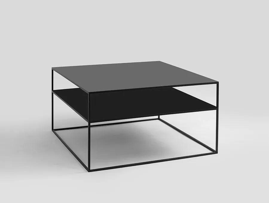 Stół kawowy TENSIO 2 FLOOR METAL 80 - czarny