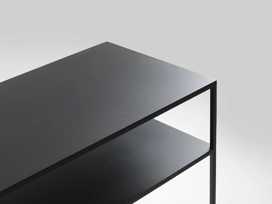 Konsola TENSIO 2 FLOOR METAL 100x35 - czarny