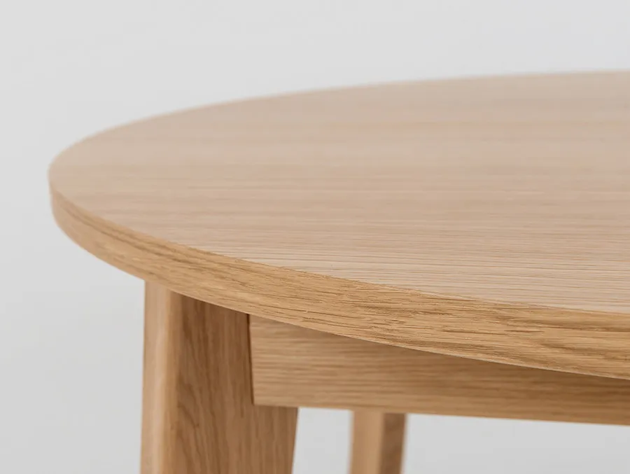 Stół okrągły rozkładany WOODYOU ROUND 95 - dąb lity