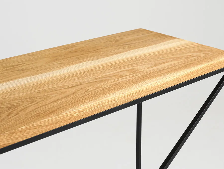 Konsola MEMO SOLID WOOD 100 - naturalny/czarny