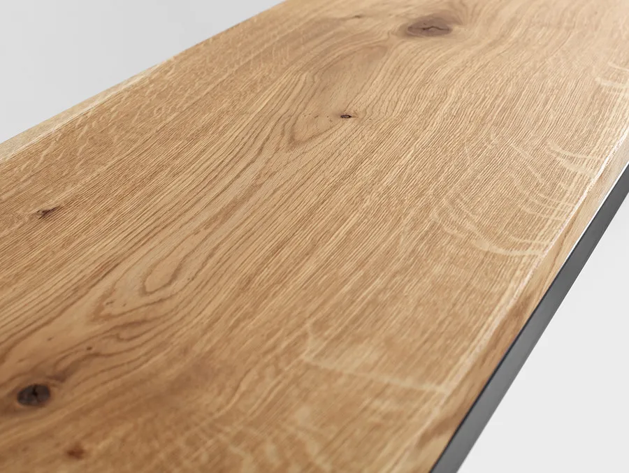 Konsola JULITA SOLID WOOD 92-1F - naturalny/czarny
