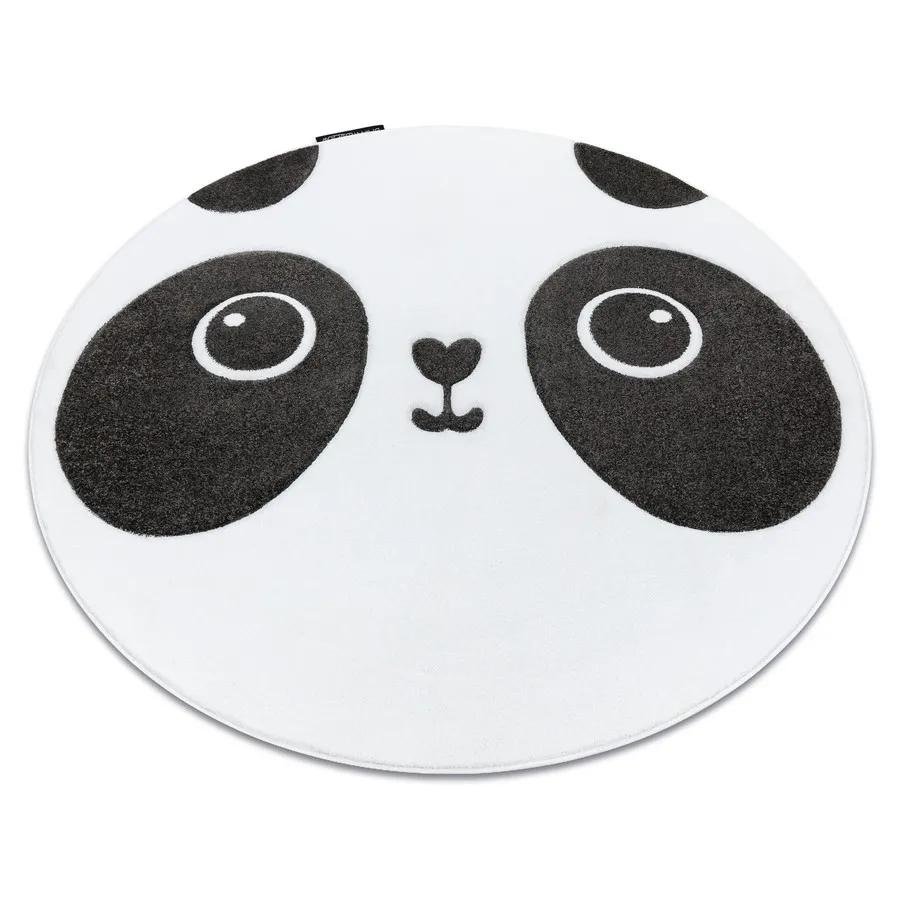 Dywan okrągły PETE PANDA - biały
