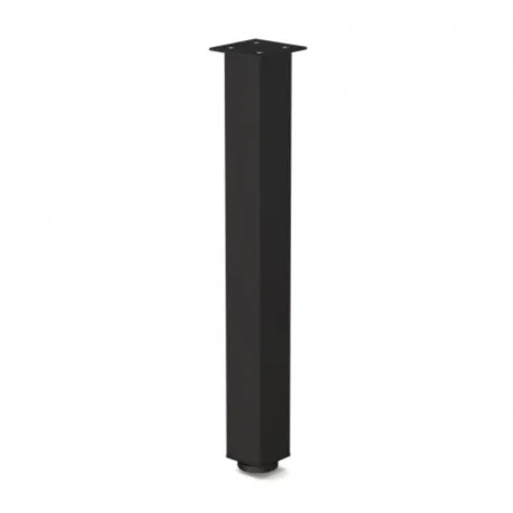 Noga meblowa kwadratowa 60x60 H820mm aluminium C-35 czarny anodowany mat