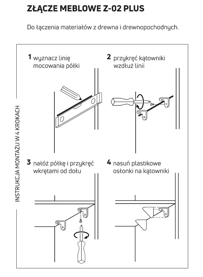 Złącze meblowe regulowane Z-02 PLUS - olcha / 12 szt.