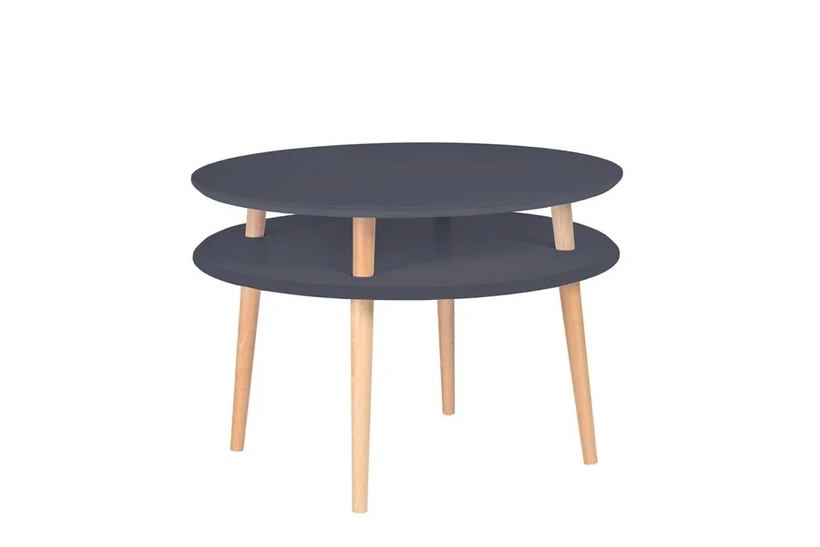 Stolik kawowy UFO 70x35/45 cm - grafitowy