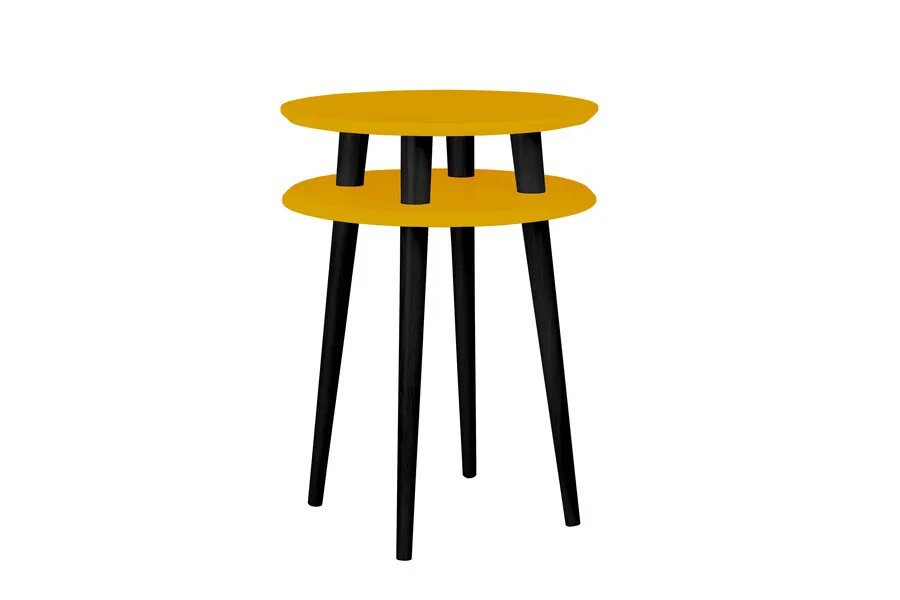Stolik kawowy UFO 45x61 cm - żółty