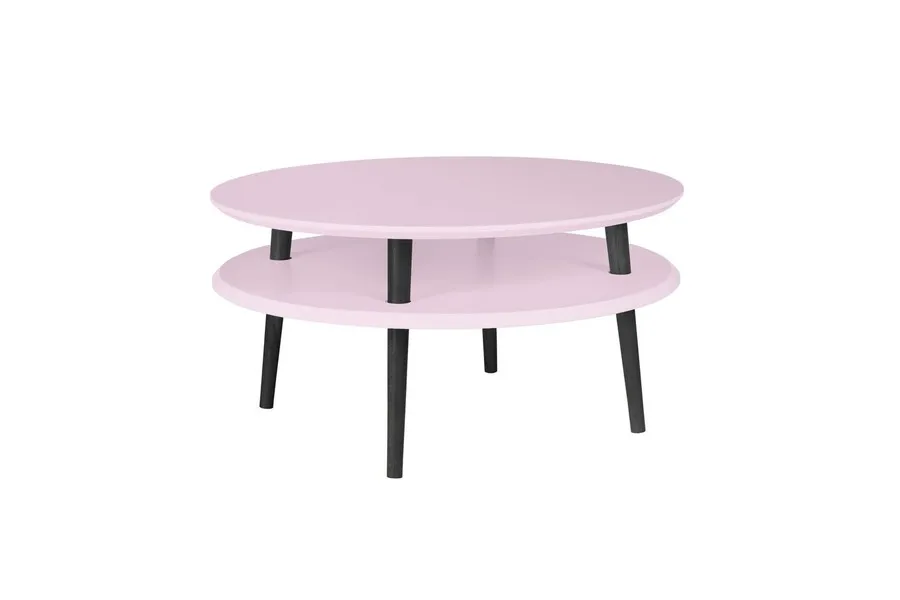 Stolik kawowy UFO 70x35/45 cm - różowy