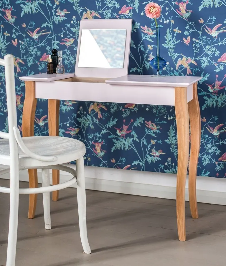 Toaletka LILLO z lusterkiem 105x35 cm - różowy