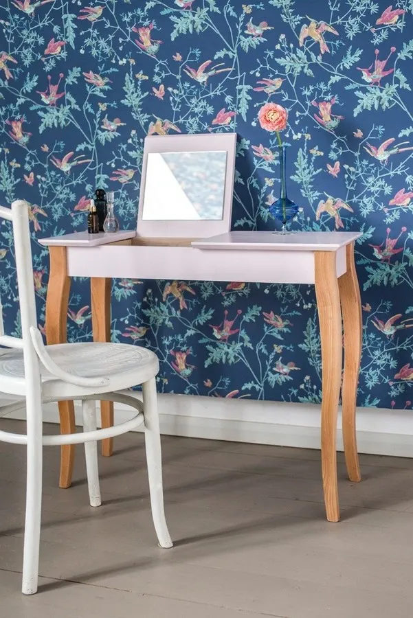 Toaletka LILLO z lusterkiem 85x35 cm - jasnoszary