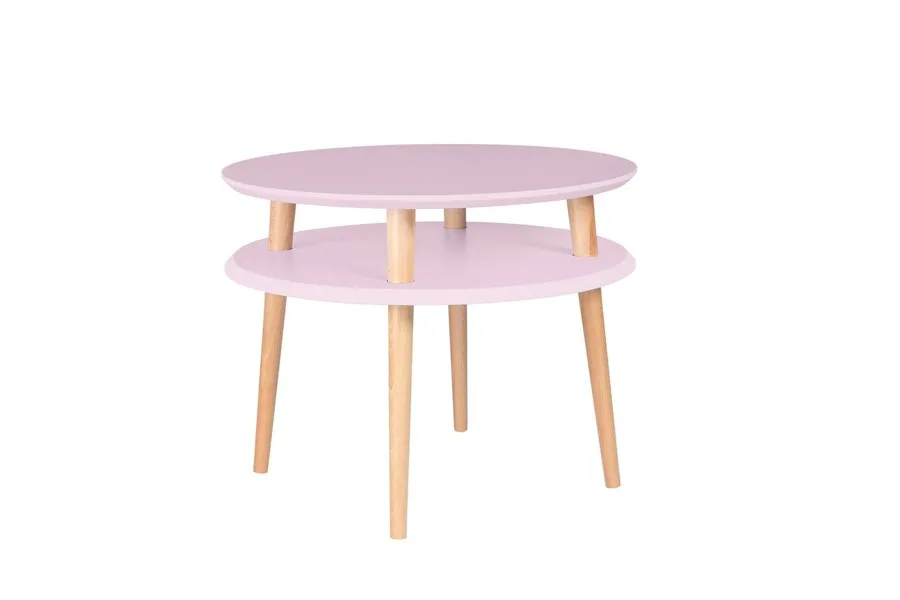 Stolik kawowy UFO 57x45 cm - różowy