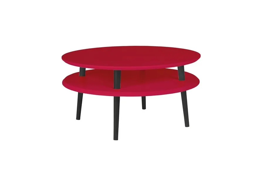 Stolik kawowy UFO 70x35/45 cm - czerwony
