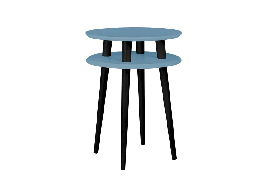 Stolik kawowy UFO 45x61 cm - niebieski