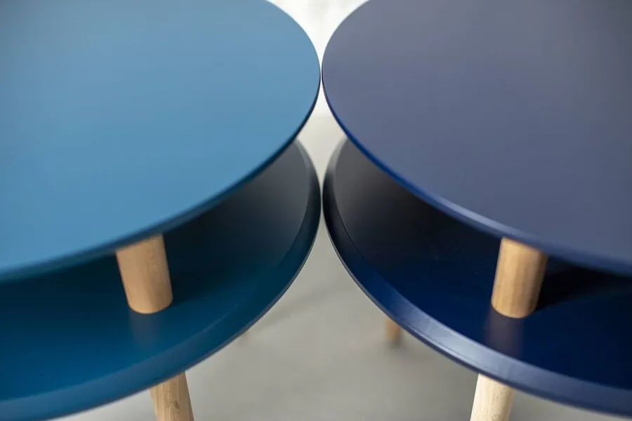 Stolik kawowy UFO 70x35/45 cm - petrol blue