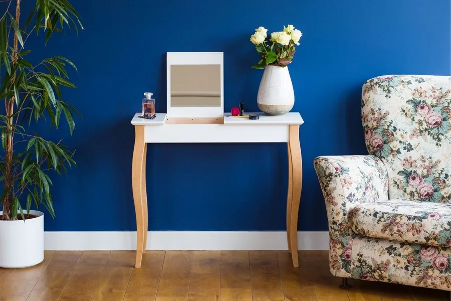 Toaletka LILLO z lusterkiem 85x35 cm - petrol blue