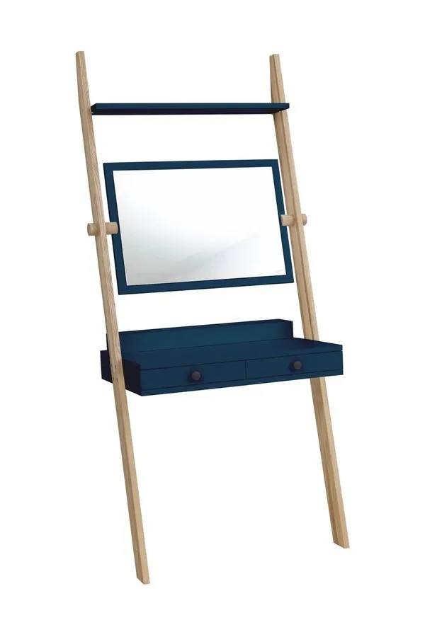 Toaletka drabinowa LENO 79x183 cm - jesion/petrol blue