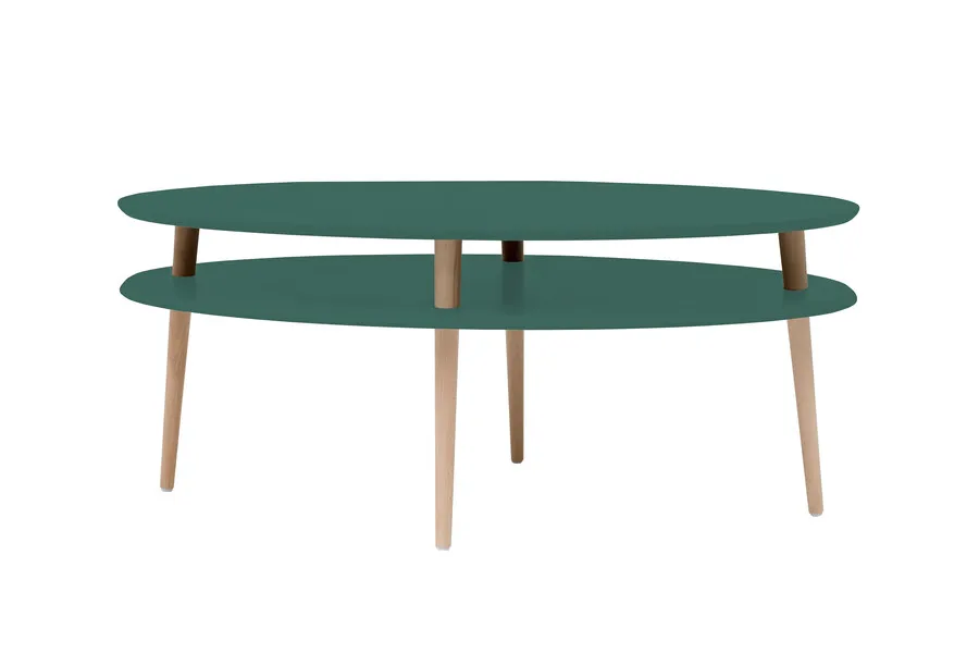 Stolik kawowy OVO HIGH 110x70 cm - zielony butelkowy